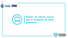 Emisión de informe técnico para la instalación de rótulo publicitario