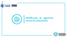 Modificación de reglamento interno de urbanización
