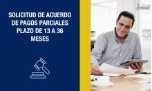 Solicitud de acuerdo de Pagos Parciales plazo de 13 a 36 meses