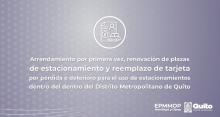 Plazas de estacionamiento en parquederos del DMQ