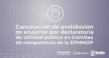 Cancelación de prohibición de enajenar por declaración de utilidad pública