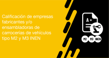 El usuario requirente puede solicitar en la ANT la calificación de empresas fabricantes y/o ensambladoras de carrocerías de vehículos tipo M2 y M3 INEN para personas naturales
