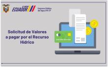 Solicitar valores a pagar por el recurso hídrico
