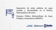 Reparación de redes públicas de agua potable y alcantarillado