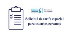 Solicitud de tarifa especial para usuarios cercanos