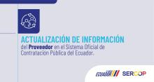 Actualización de información del proveedor
