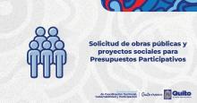 Solicitud de obras públicas y proyectos sociales para Presupuestos Participativos