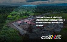 Imagen aérea de Proyecto Financiado con el Fondo Común, con logo institucional y frase descriptiva del trámite.