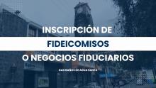 Inscripción de Fideicomisos o Negocios Fiduciarios (Bienes Inmuebles)