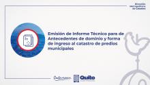 Emisión de Informe Técnico para de Antecedentes de dominio y forma de ingreso al catastro de predios municipales