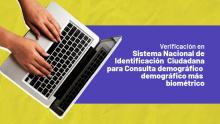 Verificación en Sistema Nacional de Identificación Ciudadana para consulta demográfico o demográfico más biométrico