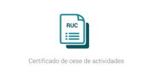 Certificado de cese de actividades