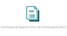 Certificado de Registro Único de Contribuyente (RUC)