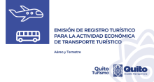 Emisión de Registro Turístico para la actividad económica de Transporte Turístico en el Distrito Metropolitano de Quito