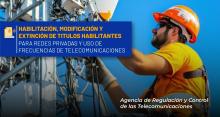 Registro de notificaciones de cambio de razón social para Títulos Habilitantes de Red Privada y Servicios Comunal, Troncalizado y Segmento Espacial