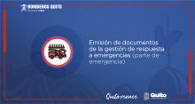 Emisión de documentos de la gestión de respuesta a emergencias (parte de emergencia)