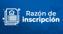 Razón de Inscripción de Actos o Contratos 